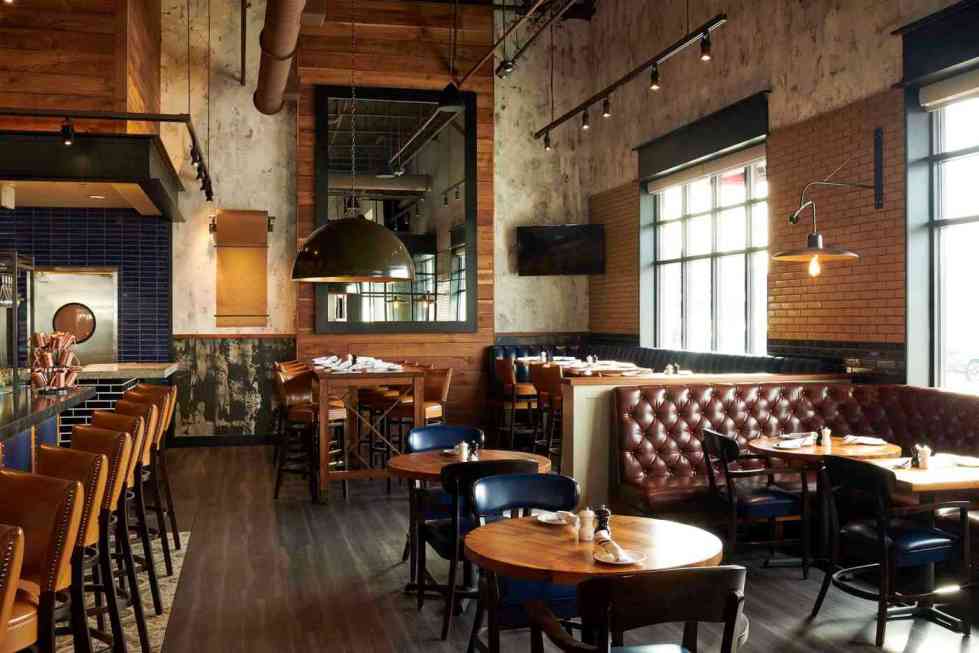Interior of Burton's Grill & Bar restaurant showing elegant dining area